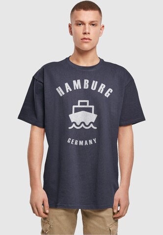 T-Shirt 'Hamburg X' Merchcode en bleu : devant