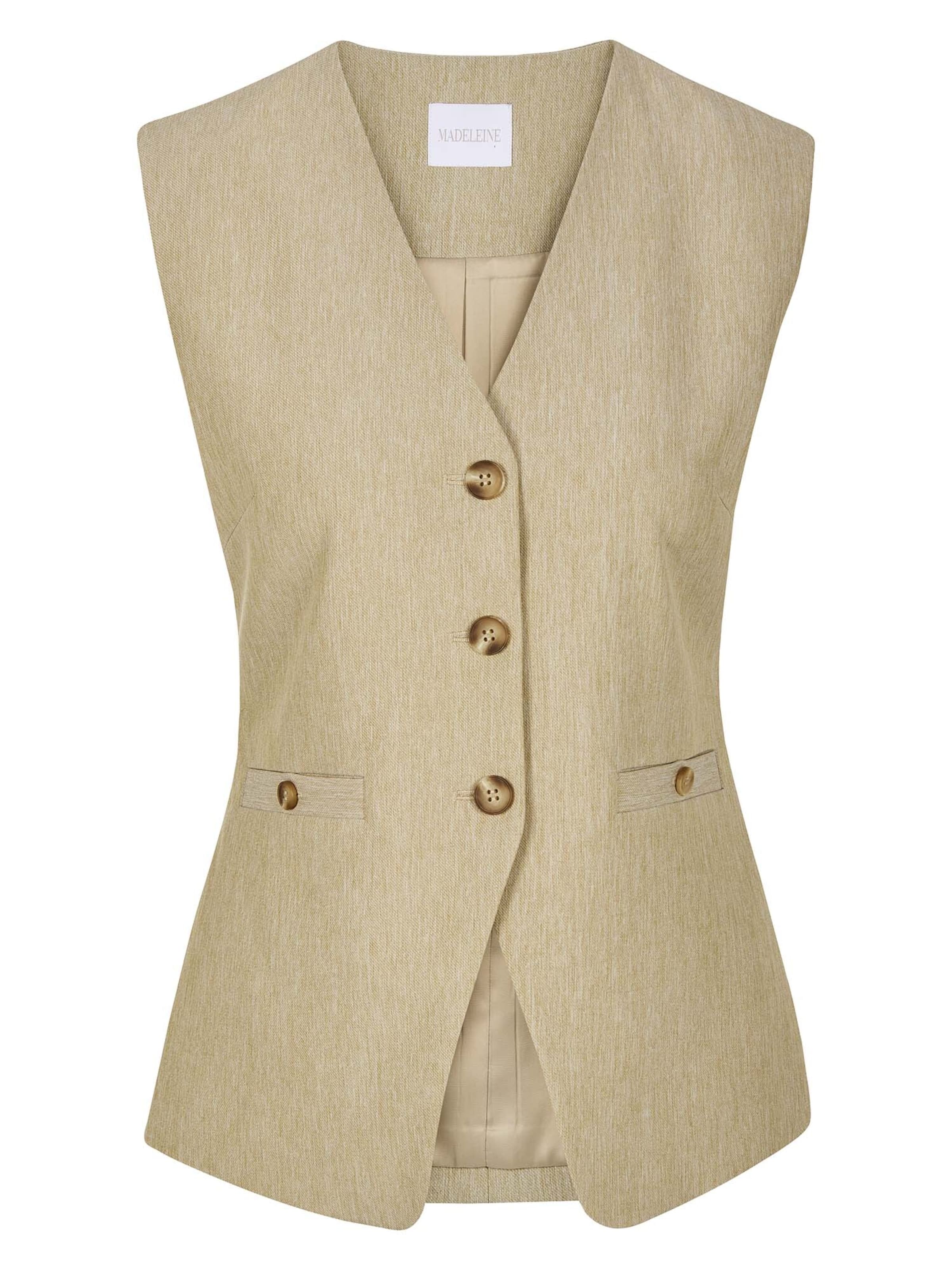 Gilet MADELEINE en beige : devant