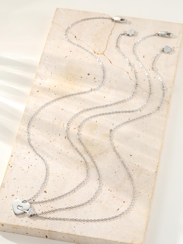 Collana 'Interlocking Heart & Key Love' di Hey Happiness in argento