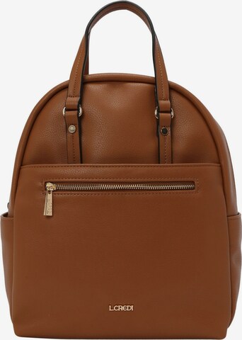 L.CREDI Backpack 'Filippa' in Brown: front