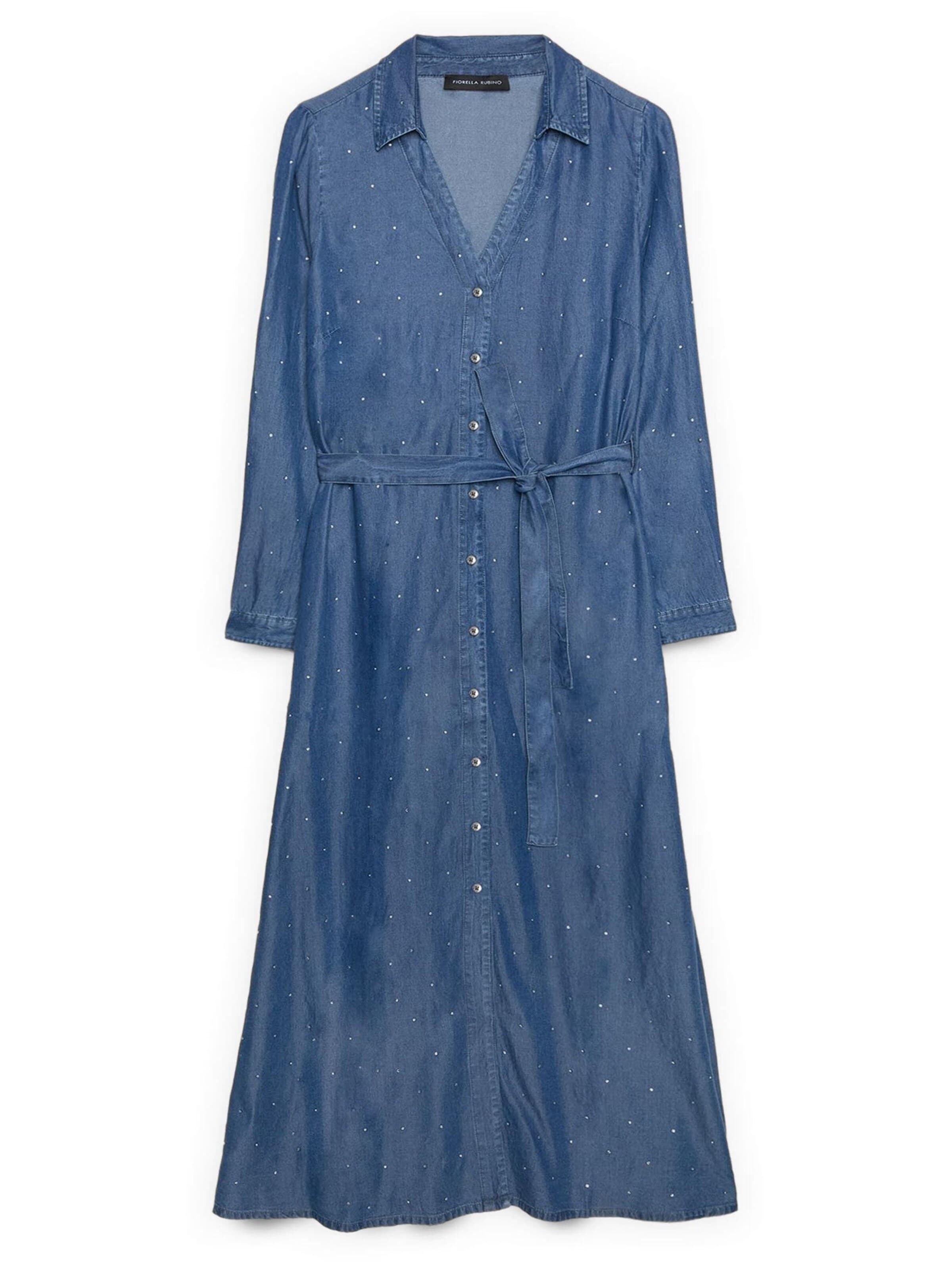Fiorella Rubino Jurk in Blauw: voorkant