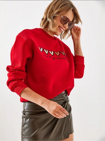 Felpa di Bianco Lucci in rosso