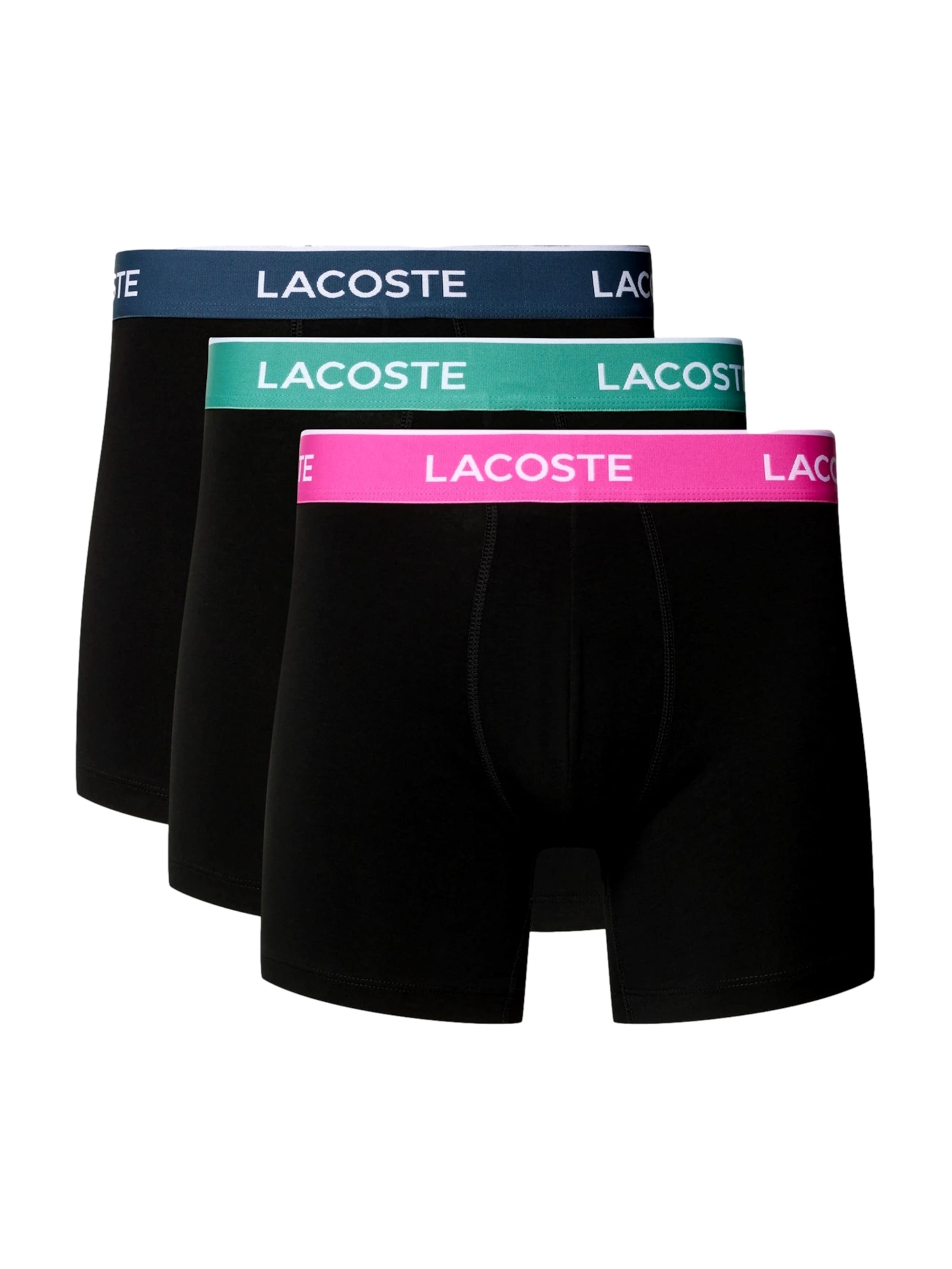 Boxeri pe XXL LACOSTE pe bleumarin / verde jad / roz neon / negru, Vizualizare produs
