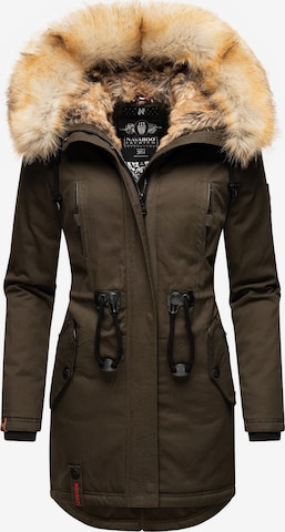 NAVAHOO Winterparka in Bruin: voorkant