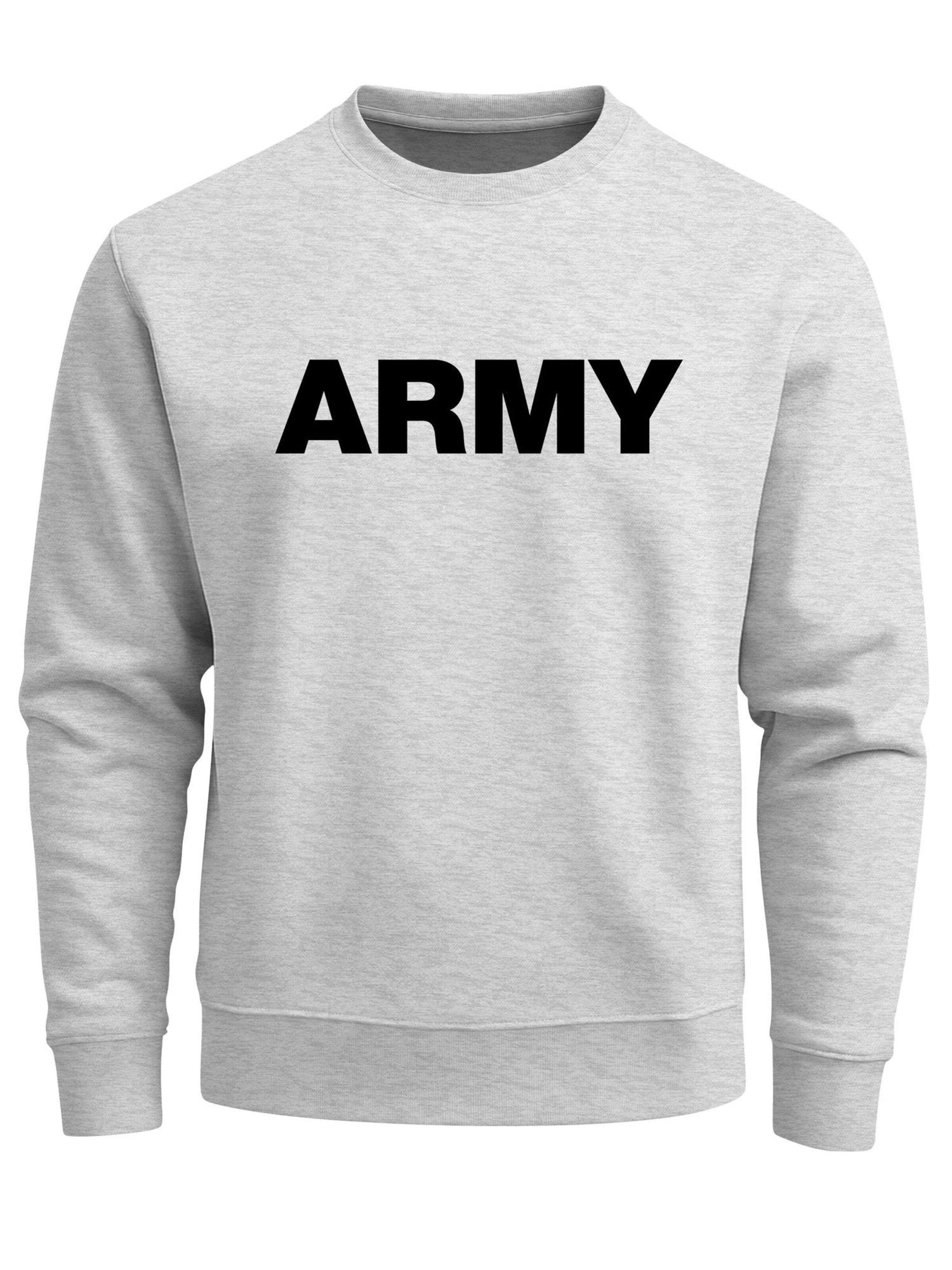 Neverless Sweatshirt 'Army'‌‌‌‌ in Grau: Vorderseite