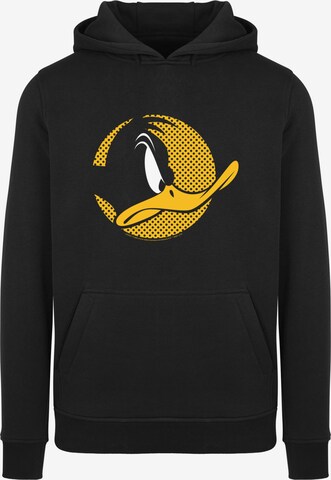 F4NT4STIC Sweatshirt 'Looney Tunes Daffy Duck' in Zwart: voorkant