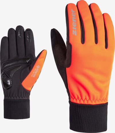 ZIENER Athletic Gloves 'SMU 18-GWS' in Neon orange / Black, Item view