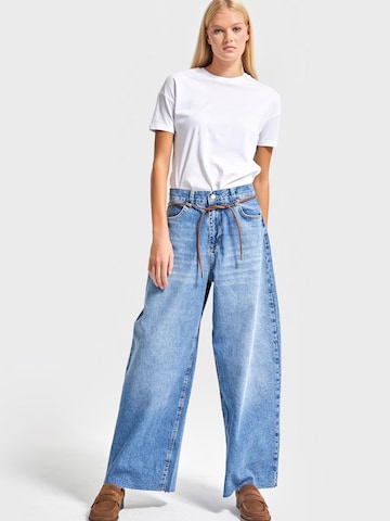 IT'S BASIC Loosefit Jeans 'Loose Mid Rise Jeans (Lenght 26)' in Blauw: voorkant