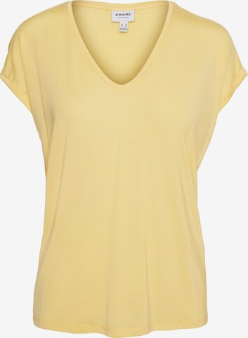 Vero Moda Aware T-Shirt 'Mava' in Gelb: front