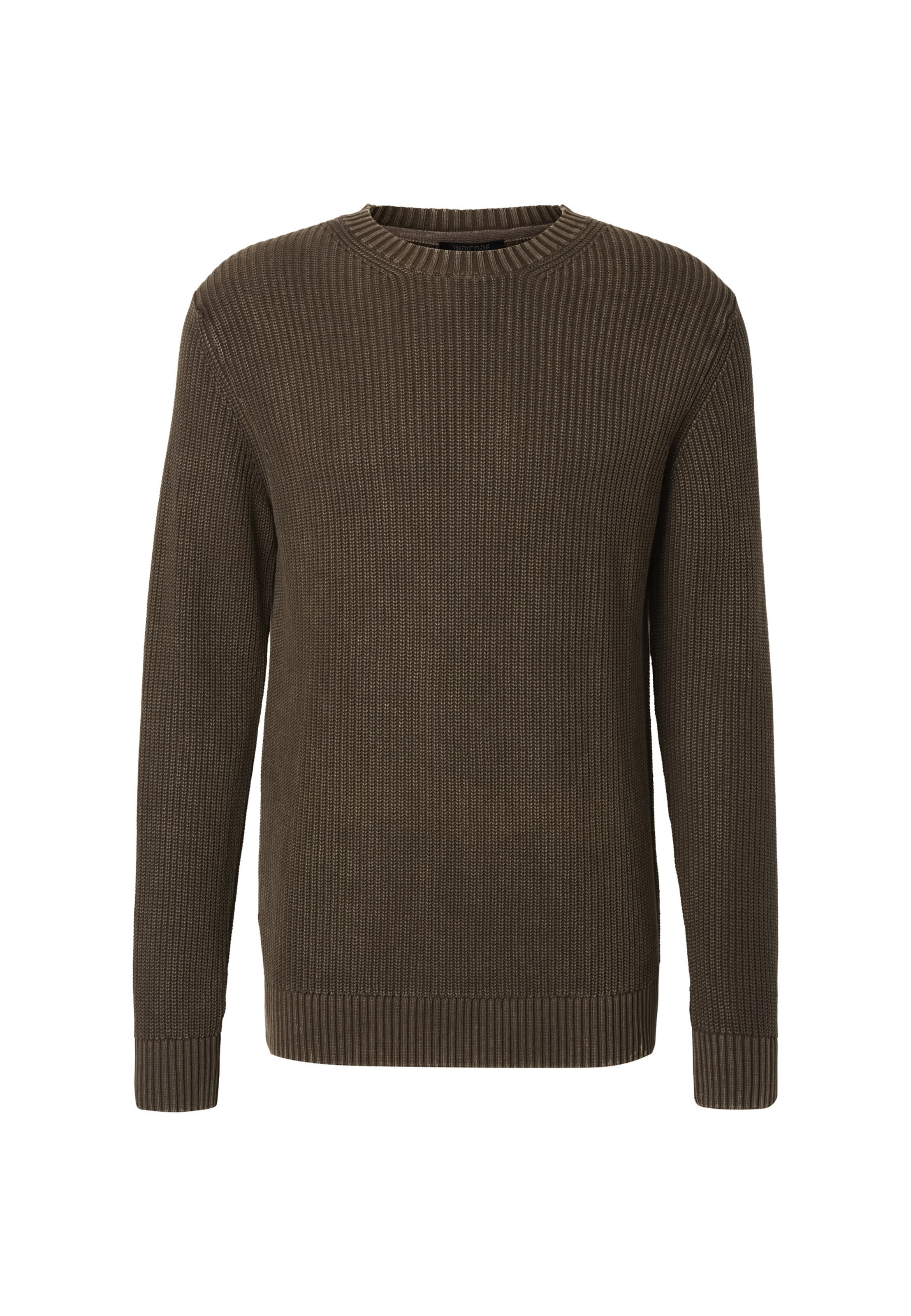 INDICODE JEANS Trui 'Torpedo' in Bruin: voorkant