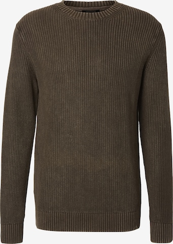 INDICODE JEANS Trui 'Torpedo' in Bruin: voorkant