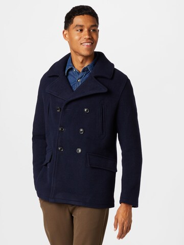 SCOTCH & SODA Between-seasons coat in Blue: front