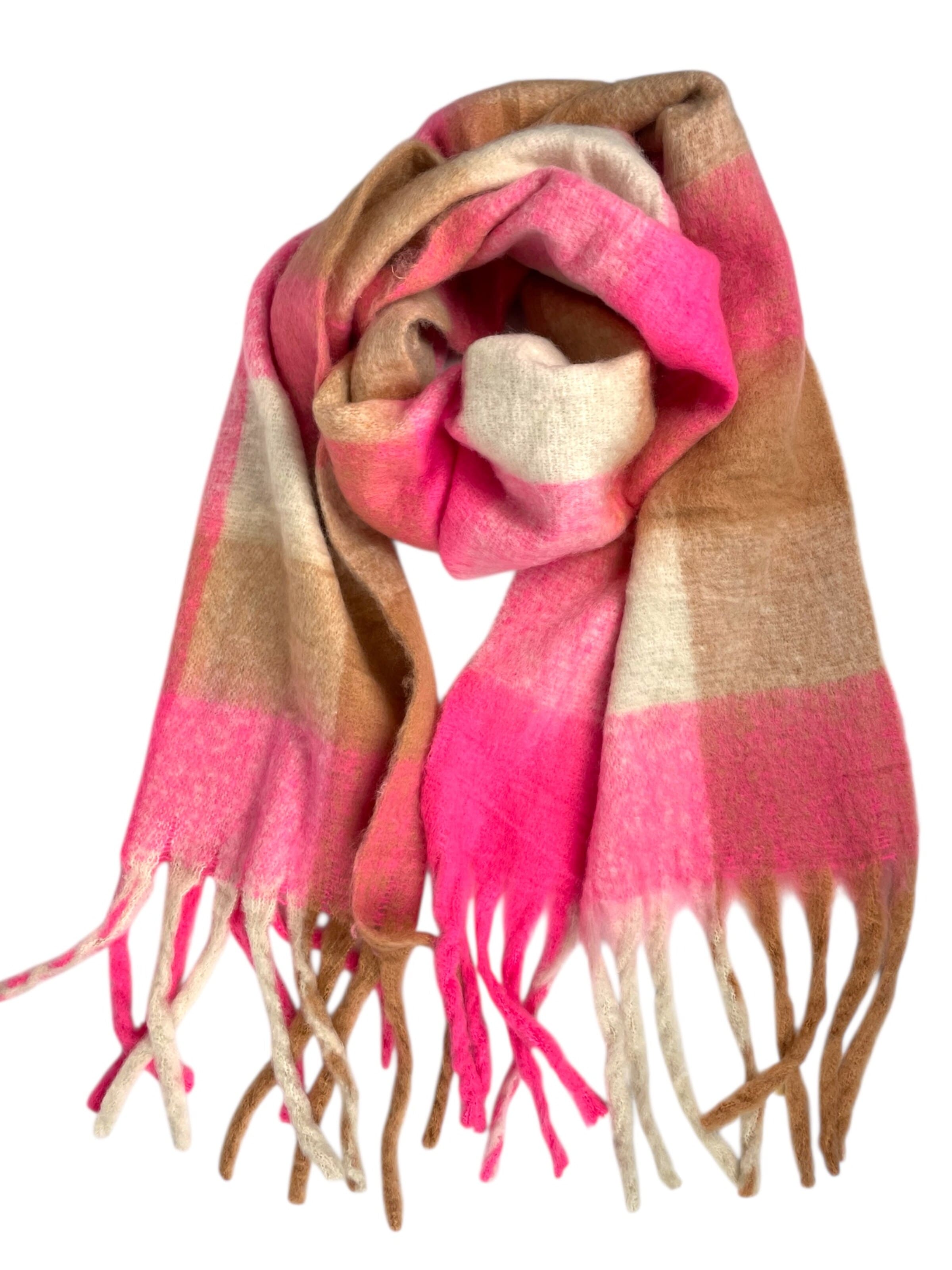 Kumixi Scarf 'Schal mit Fransen' in Pink: front