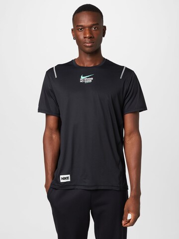 T-Shirt fonctionnel NIKE en noir : devant