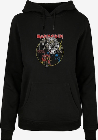 Merchcode Sweatshirt 'Iron Maiden - Colours Circle' in Zwart: voorkant