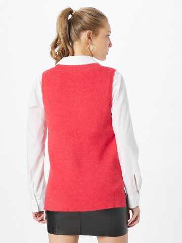 VILA Knitted Vest 'Ril' in Red