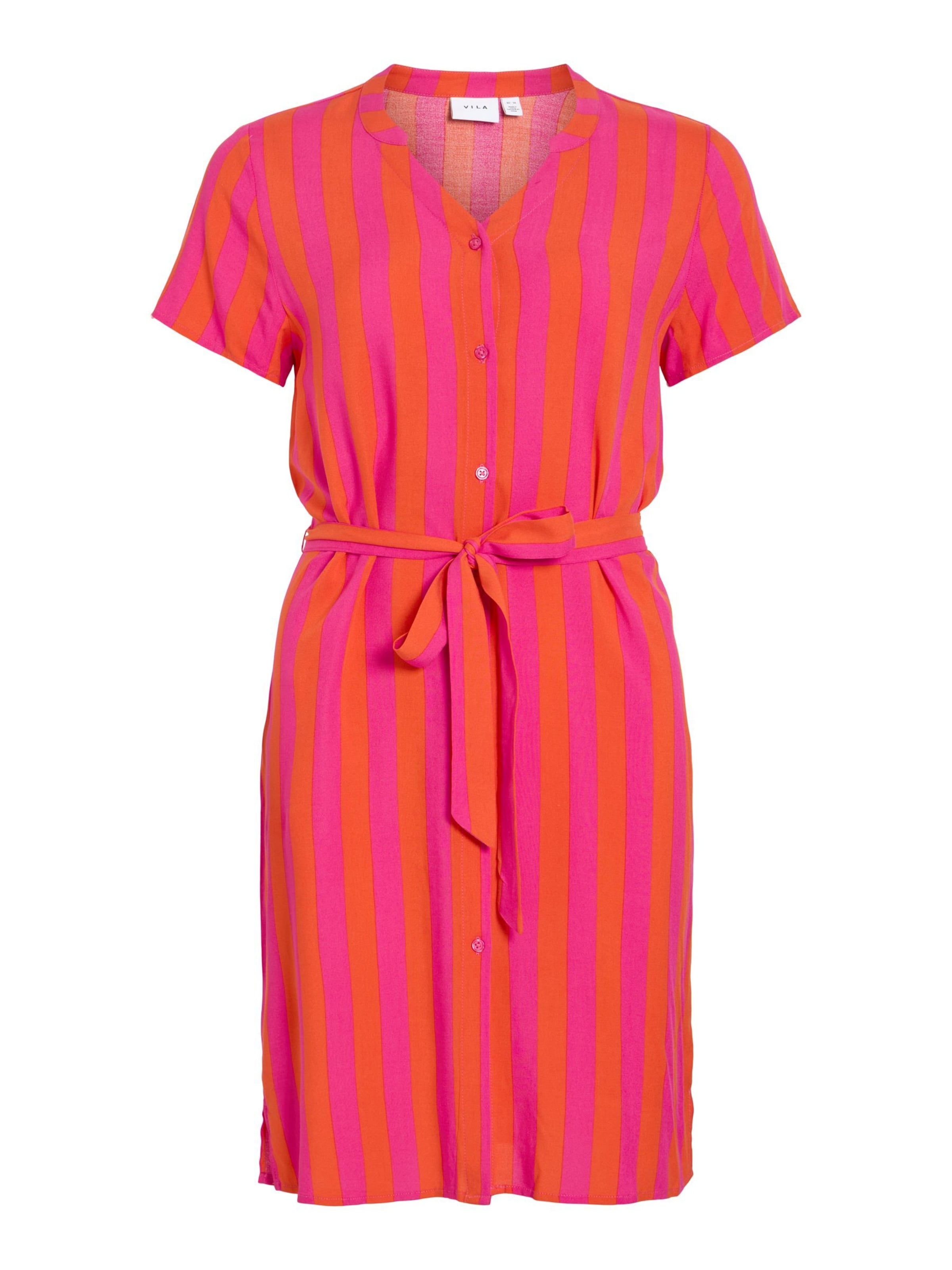 Robe-chemise 'VIIda Paya' VILA en rose : devant