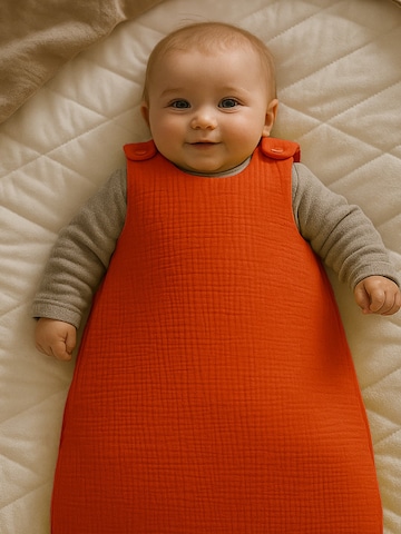 PAPATE - Saco de dormir 'Organic Cotton Winter Sleeping Bag' en rosa: frente