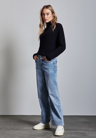 STREET ONE Loosefit Wide Leg Jeans in Blau