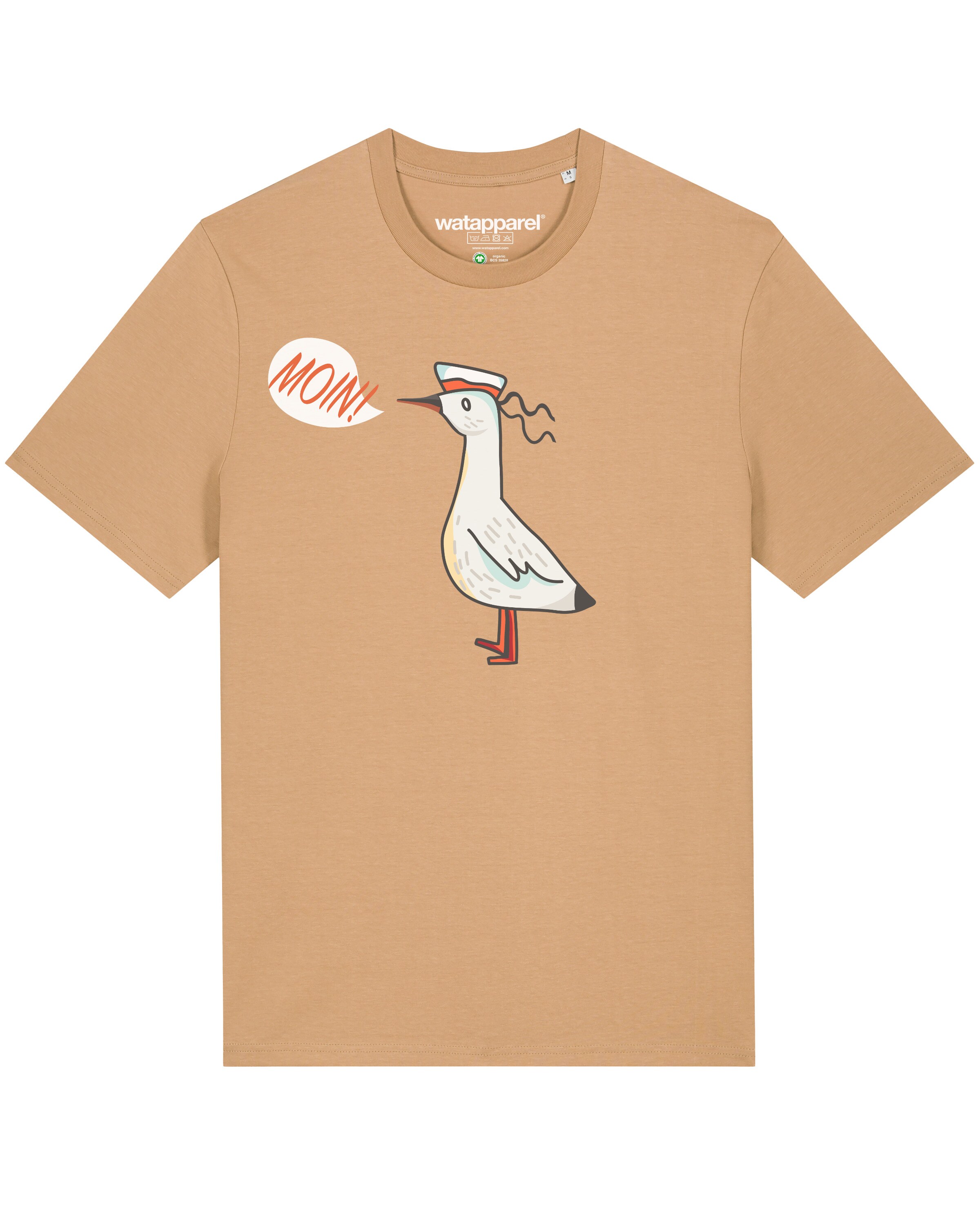 T-Shirt Watapparel en beige : devant