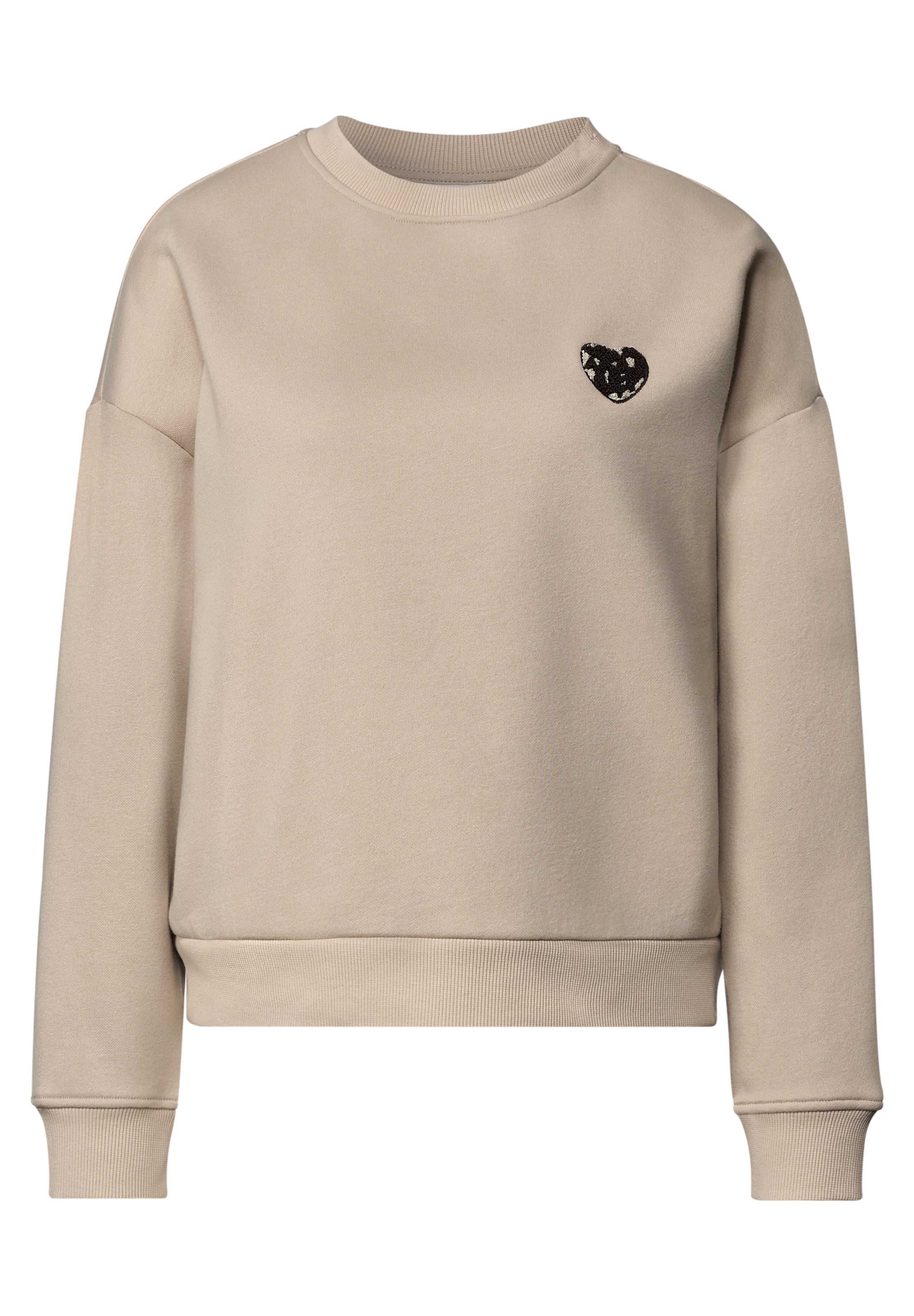 STREET ONE Loose Fit Sweatshirt mit Patch Detail in XS in sand, Produktansicht