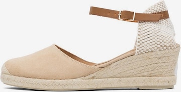 Bianco Espadrilles 'ANNA' in Beige: voorkant