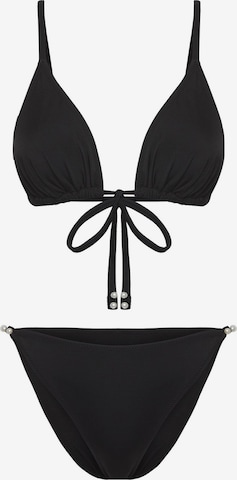 Trendyol Kolmio Bikini värissä musta: etupuoli