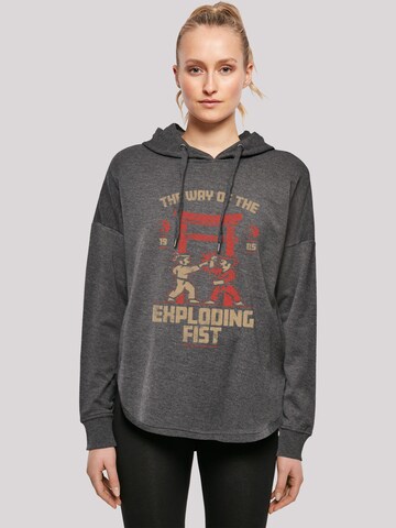 F4NT4STIC Sweatshirt 'Retro Gaming The Way of the Exploding Fist' in Grey: front