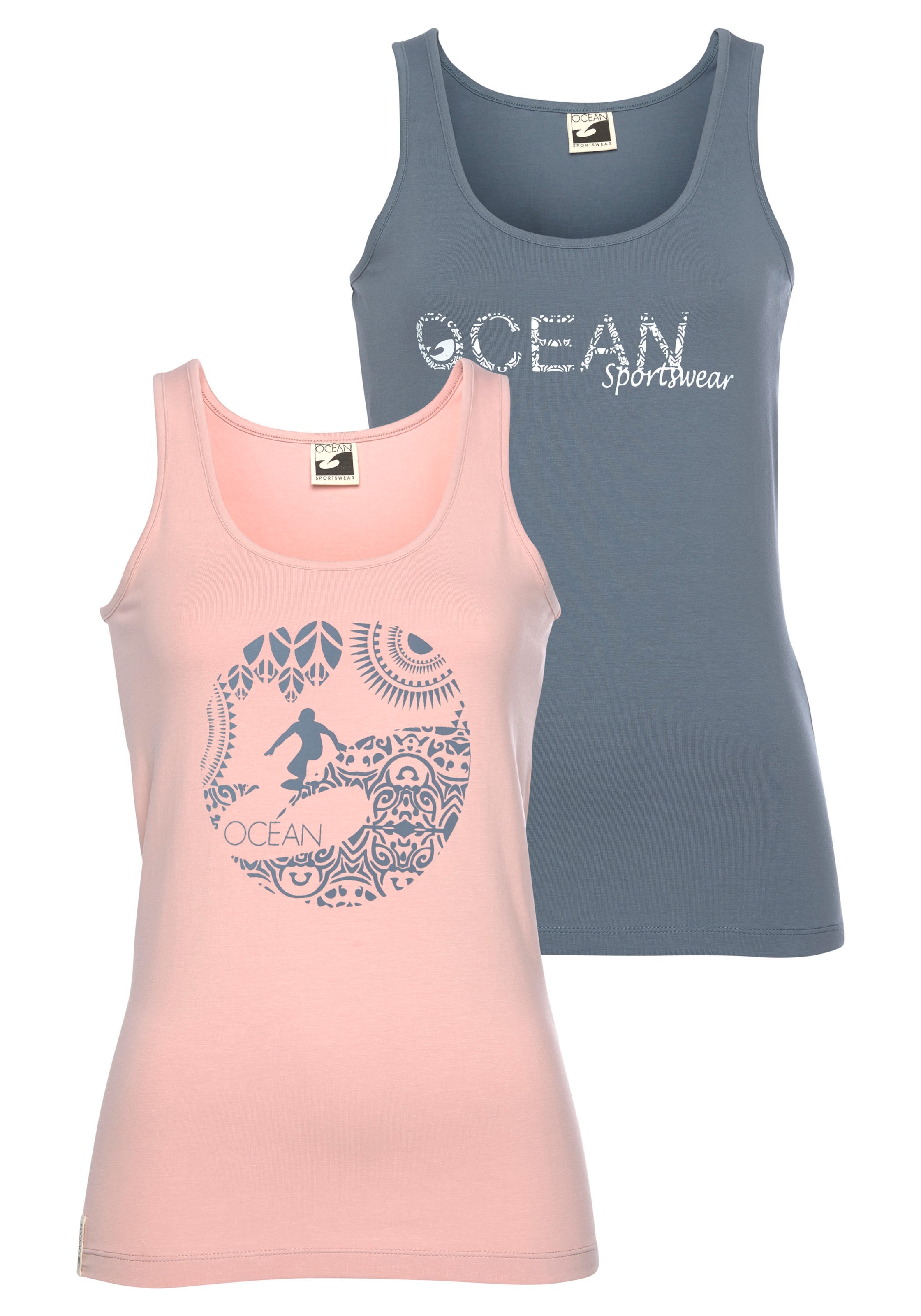 OCEAN SPORTSWEAR Top in Grau: Vorderseite