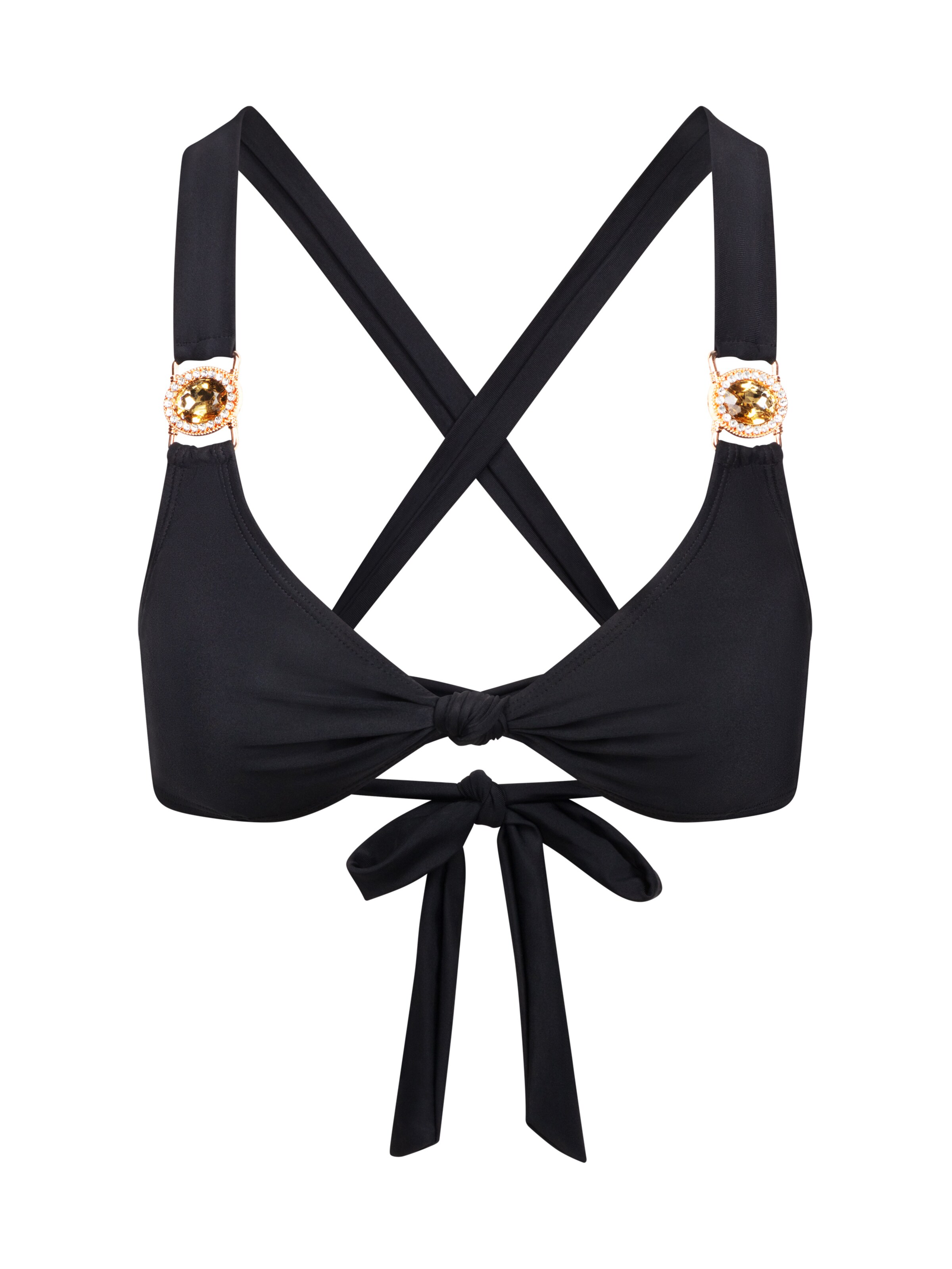 Moda Minx Bikinitop 'Amour' in Schwarz: Vorderseite