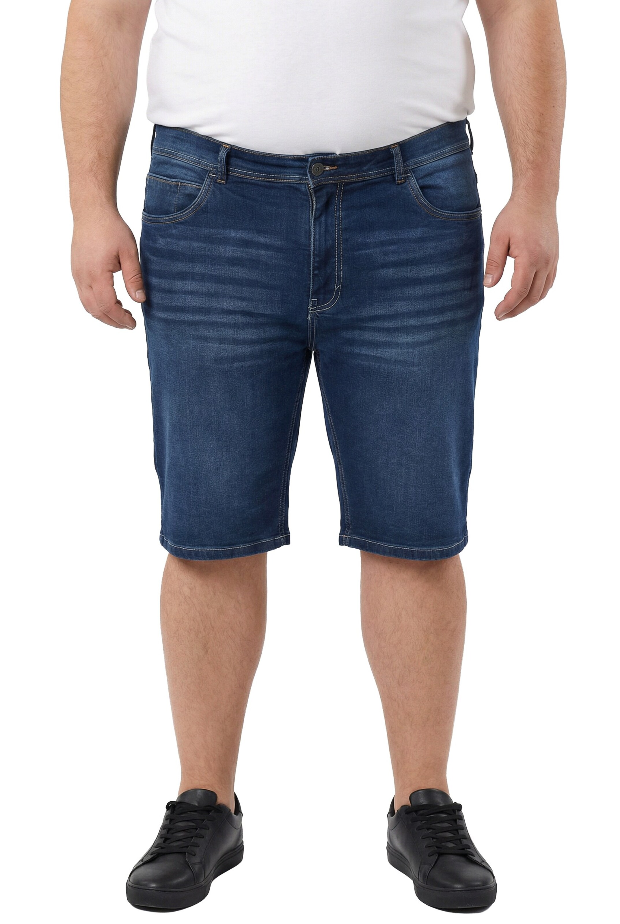 Men Plus Regular Jeans in Blauw: voorkant