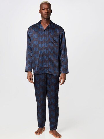 HUGO Pyjama lang in Blauw: voorkant