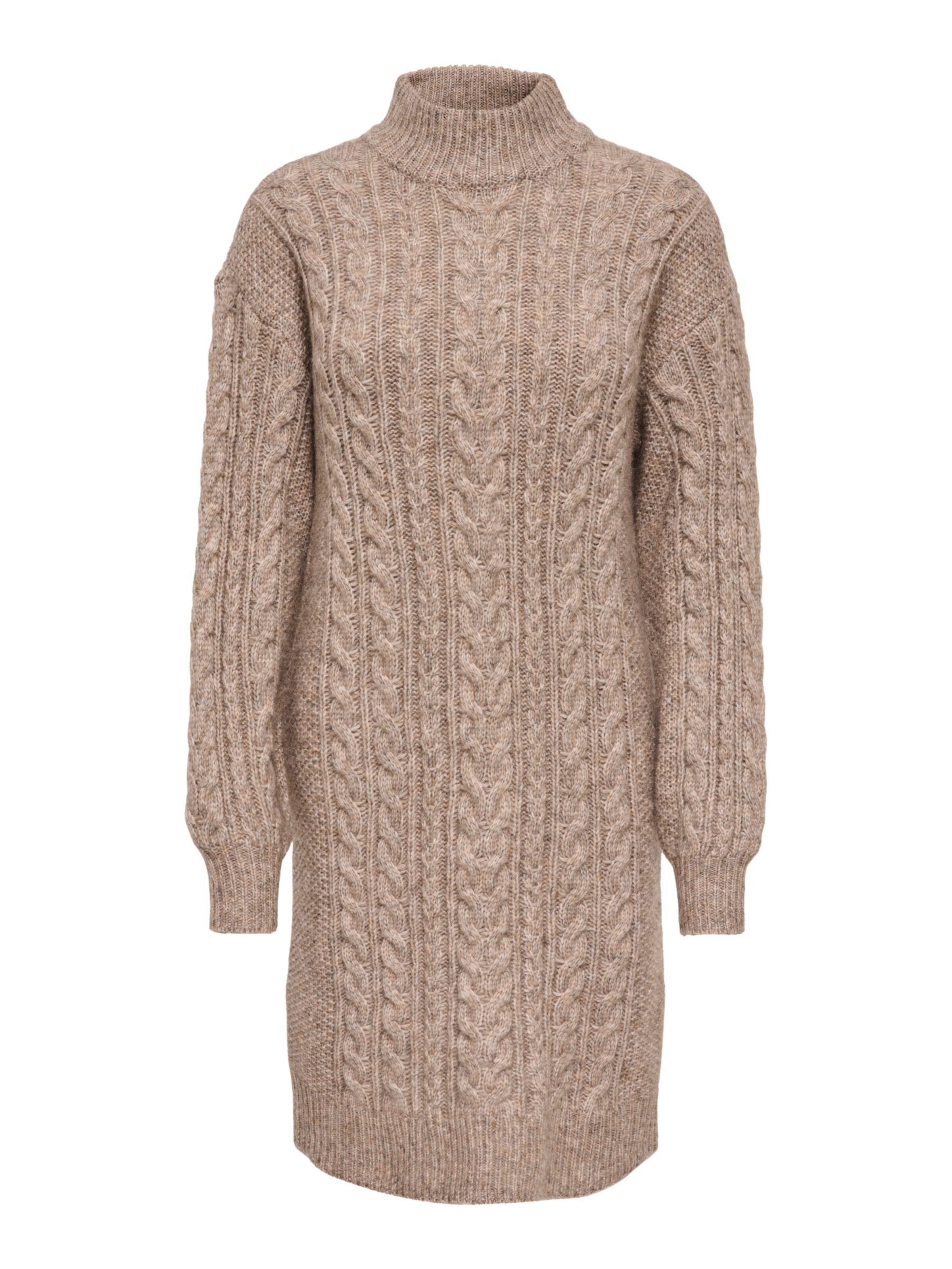 ONLY Gebreide jurk 'IDA' in Bruin: voorkant