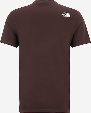 THE NORTH FACE - Ajuste regular Camiseta 'FINE' en marrón