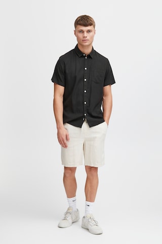 !Solid - Ajuste estrecho Camisa 'Allan' en negro