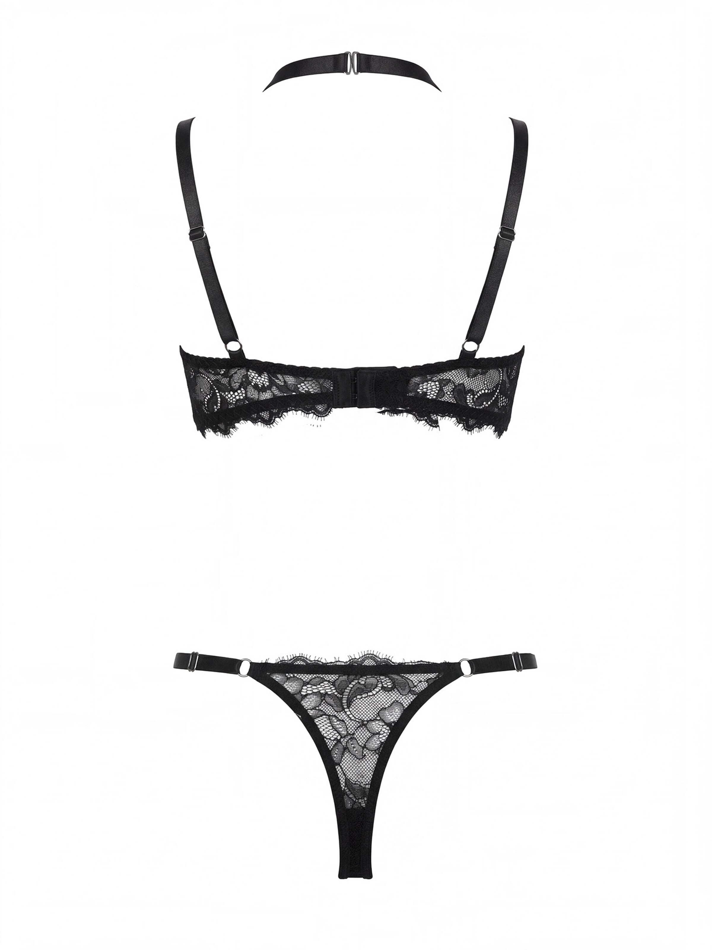 SpaLeXLine Balconette Underwear Sets 'SX1002' in Black