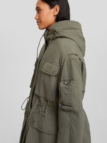 Parka mi-saison Bershka en vert