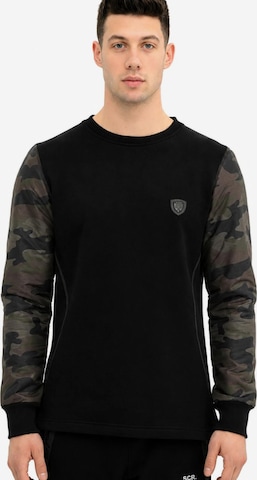 SCR.Sportska sweater majica 'ZADIQ' - crna boja: prednji dio
