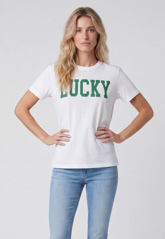 usha FESTIVAL - Camiseta 'Irish' en blanco: frente