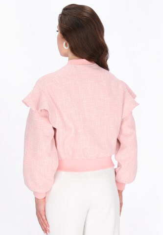 faina Between-season jacket 'Festive' in Pink