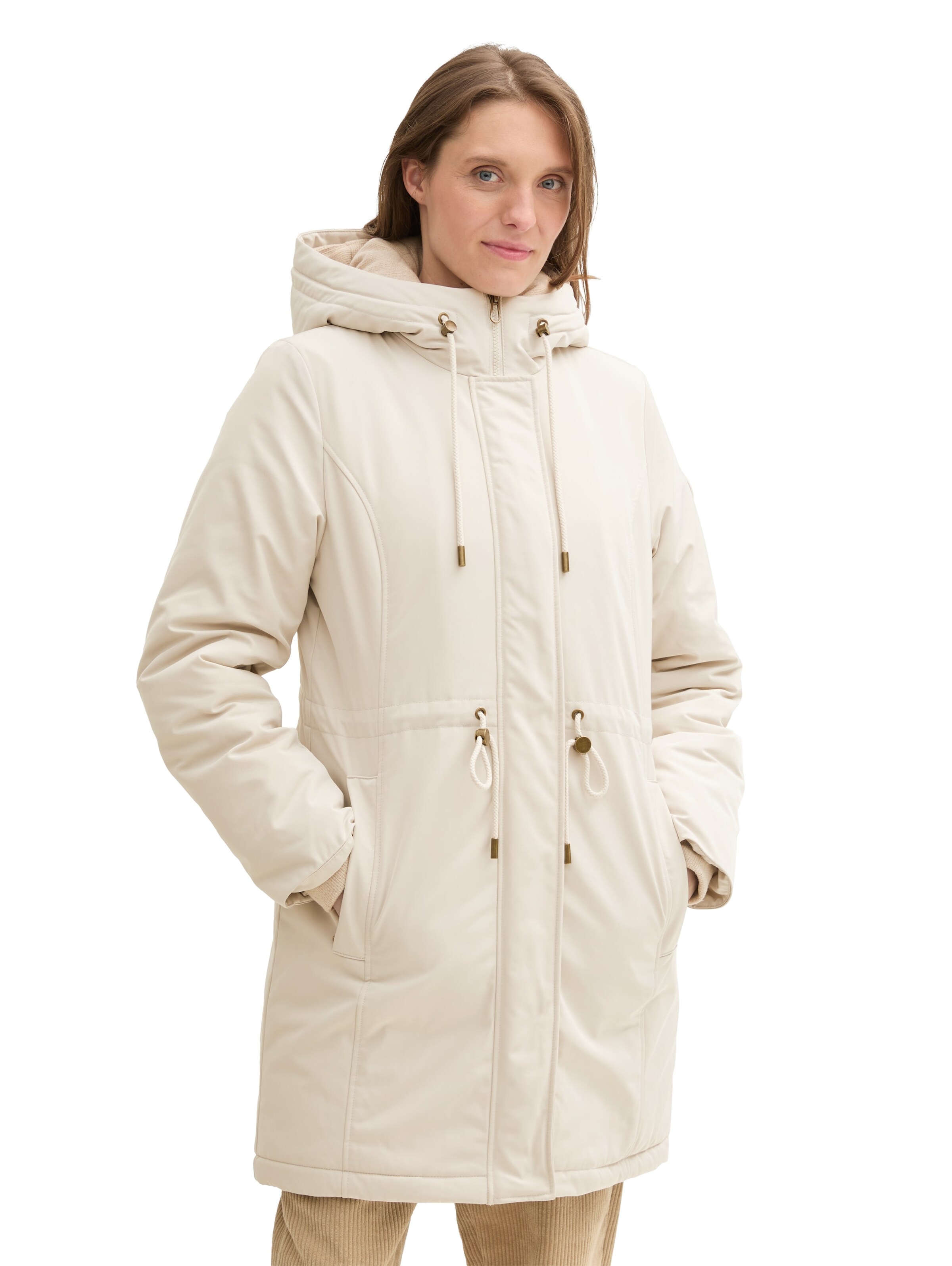 TOM TAILOR Wintermantel in Weiß: Vorderseite