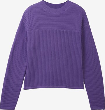 Pull-over TOM TAILOR DENIM en violet : devant