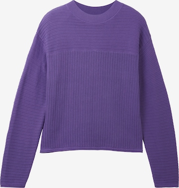 TOM TAILOR DENIM Sweater in Purple: front