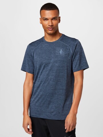 T-Shirt fonctionnel SKECHERS en bleu : devant