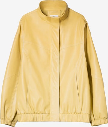 BershkaPrijelazna jakna - žuta boja: prednji dio