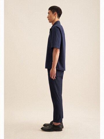 SEIDENSTICKER Regular fit Button Up Shirt 'Schwarze Rose' in Blue