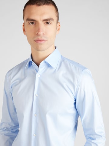 BOSS Slim fit Overhemd 'H-HANK' in Blauw