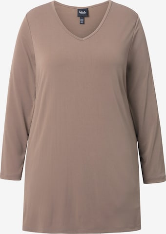T-shirt Ulla Popken en marron : devant