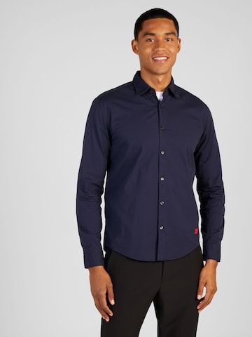 HUGO Red Slim fit Overhemd 'Ermo' in Blauw: voorkant