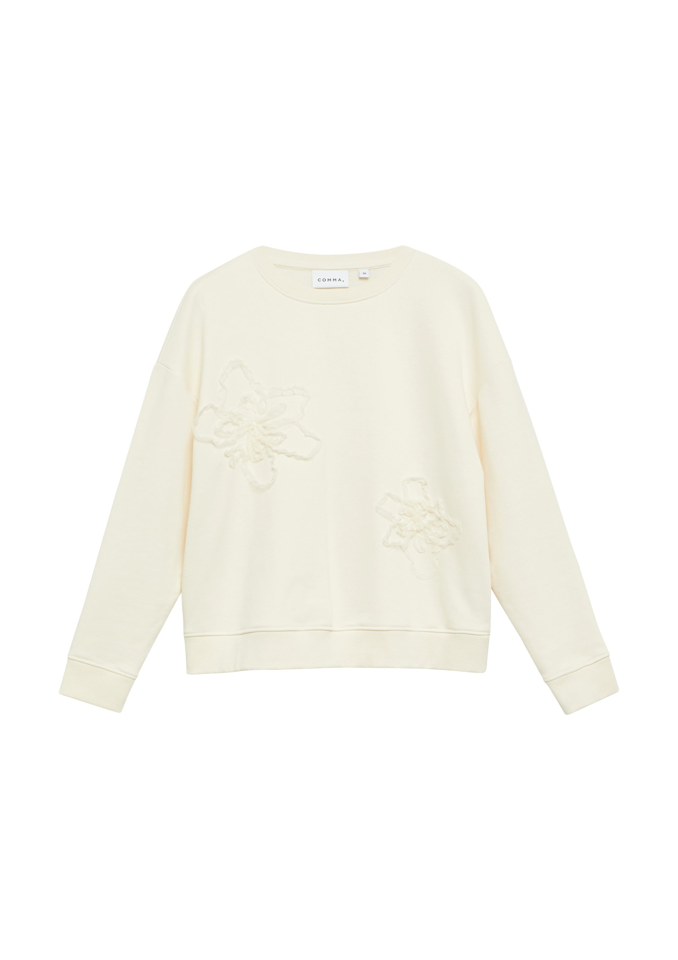 COMMA Sweatshirt in Beige: voorkant